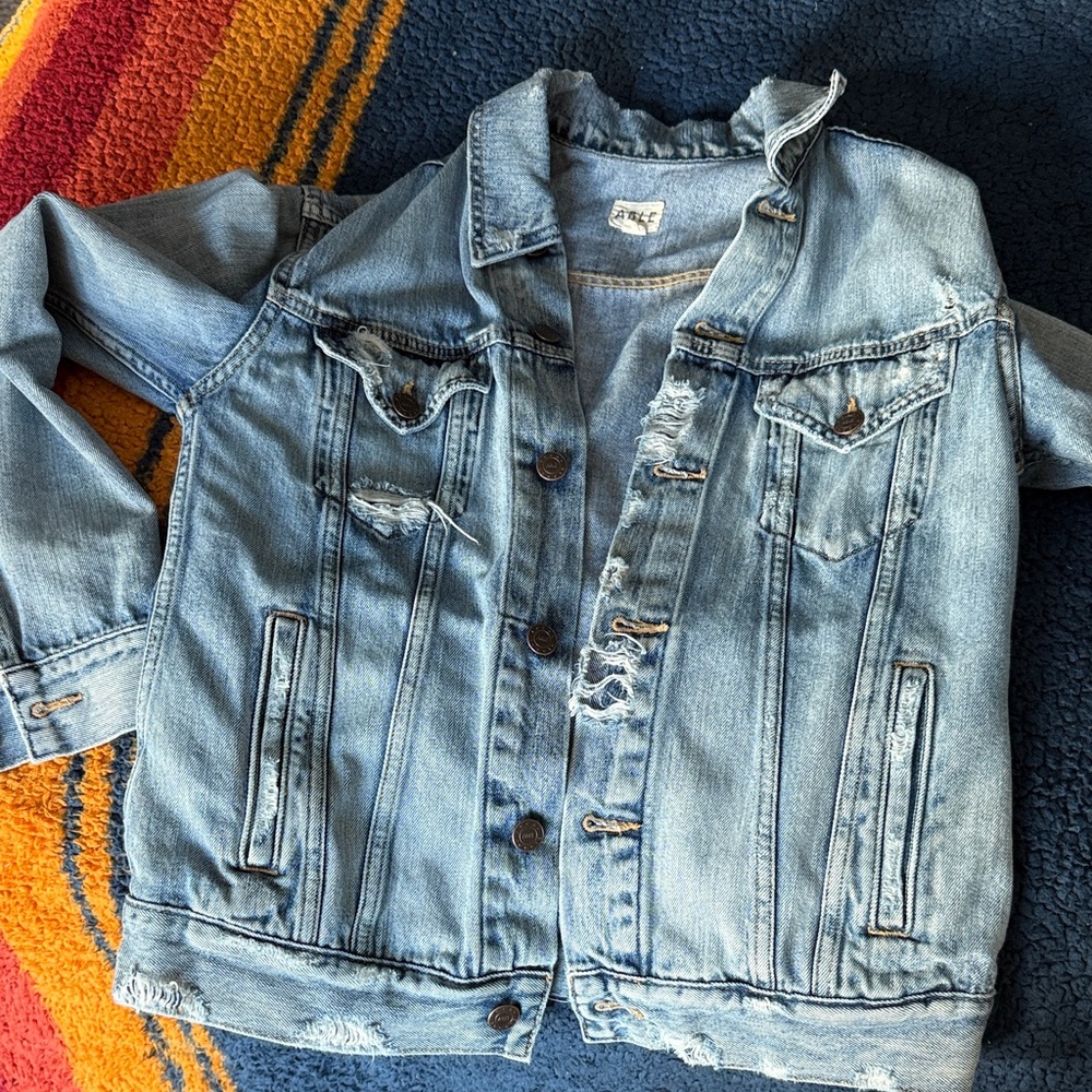 Able Blue Jean distressed denim Jacket - Picture 7 of 10